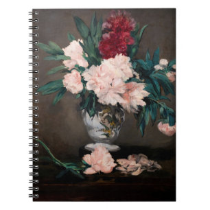 Edouard Manet - Vase of Peonies on Small Pedestal Notebook