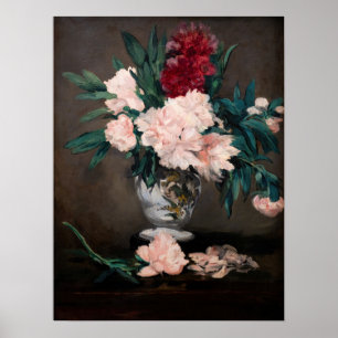 Edouard Manet - Vase of Peonies on  Small Pedestal Poster