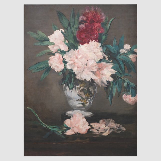 Edouard Manet - Vase of Peonies on  Small Pedestal Tissue Paper (Creator Uploaded)