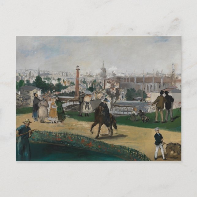 Edouard Manet - View of the Universal Exhibition Postcard (Front)