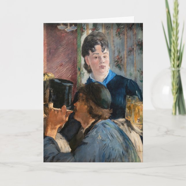Edouard Manet - Waitress Serving Beer Card (Front)