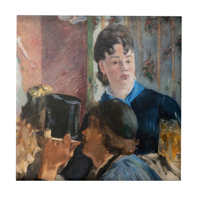 Edouard Manet - Waitress Serving Beer Ceramic Tile (Front)