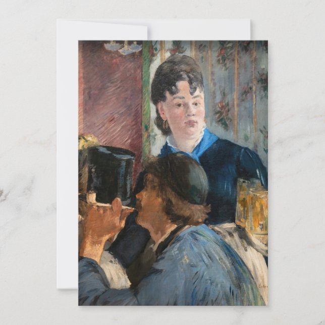 Edouard Manet - Waitress Serving Beer Invitation (Front)