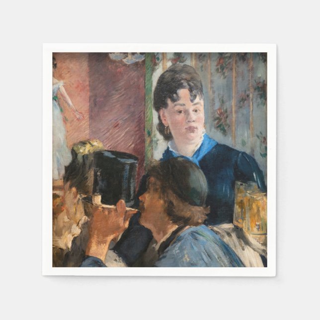 Edouard Manet - Waitress Serving Beer Napkin (Front)