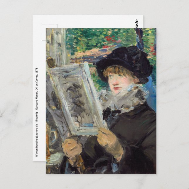 Edouard Manet - Woman Reading Postcard (Front/Back)