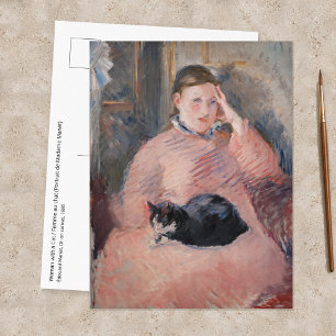 Edouard Manet - Woman with a Cat Postcard