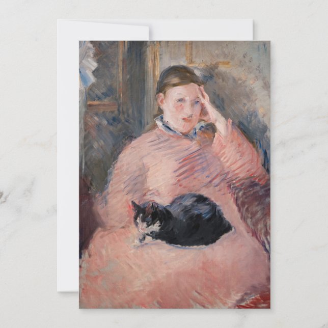 Edouard Manet - Woman with a Cat Thank You Card (Front)