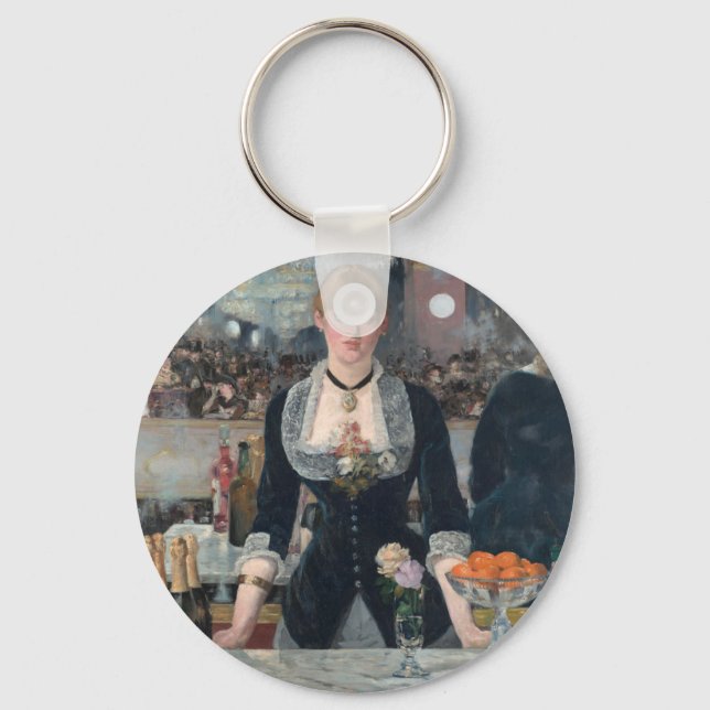 Edouard Manet's A Bar at the Folies-Bergère Key Ring (Front)