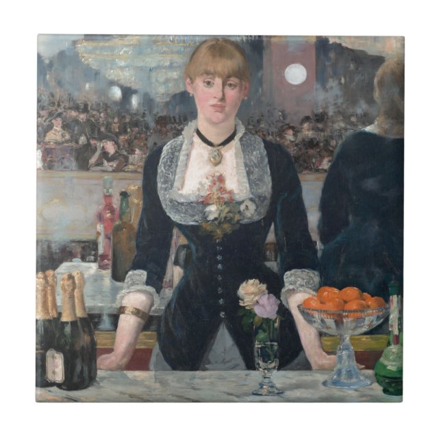 Edouard Manet's A Bar at the Folies-Bergère Tile (Front)