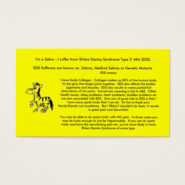 EDS Awareness Cards (Front)