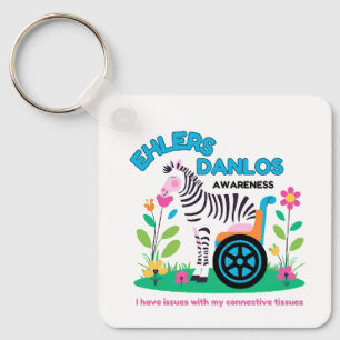 EDS Awareness Zebra Keychain