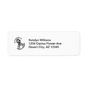 EDS Awareness Zebra Ribbon Address Avery Label Return Address Label