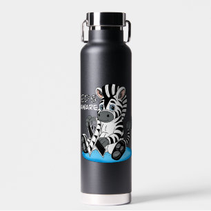 EDS Awareness Zebra Ribbon  Water Bottle