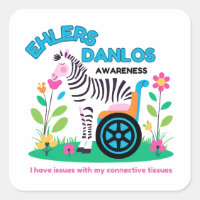 EDS Awareness Zebra Sticker