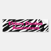 EDS Awareness Zebra Stripe Bumper Stickers