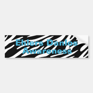 EDS Awareness Zebra Stripe Bumper Stickers