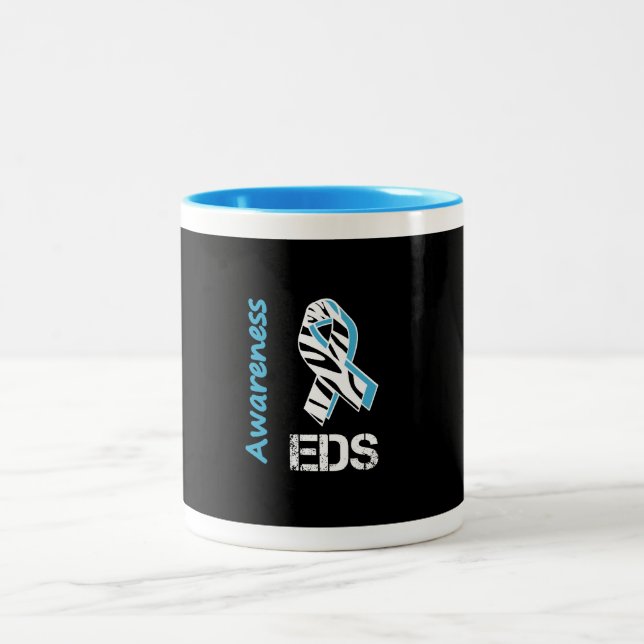 EDS Awareness Zebra Stripe Ribbon Mug (Center)