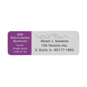 EDS Ehlers-Danlos Syndrome Mailing Address Label Return Address Label