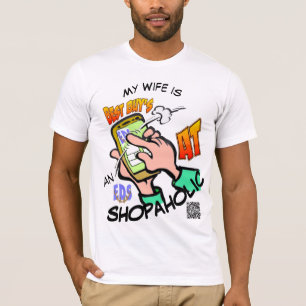EDS Shopaholic Wife Cartoon T-Shirt