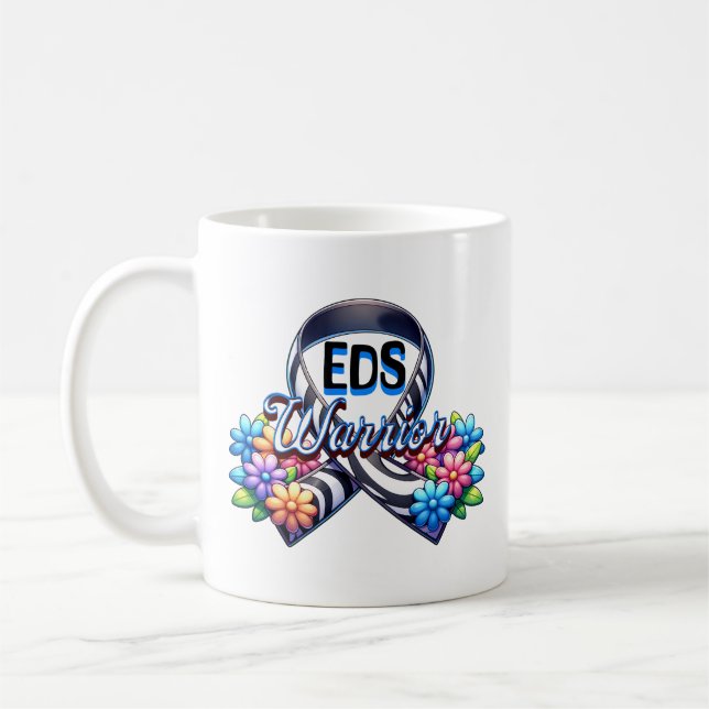 EDS Warrior | Ehlers-Danlos Syndrome Personalised Coffee Mug (Left)