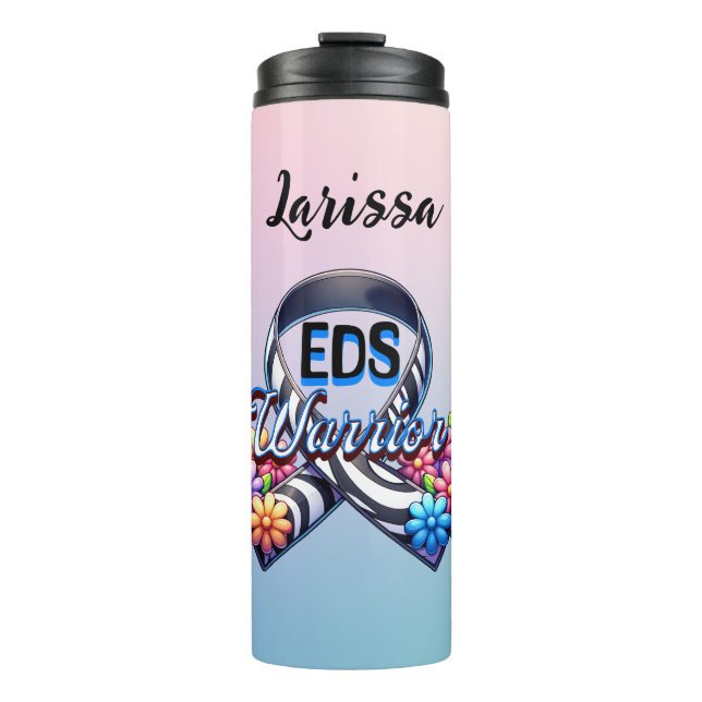 EDS Warrior | Ehlers-Danlos Syndrome Personalised Thermal Tumbler (Front)