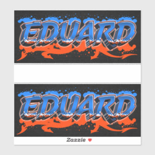 Eduard Vorname Name Graffiti Aufkleber Sticker
