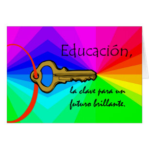 Educacion, Teacher Appreciation Card in Spanish
