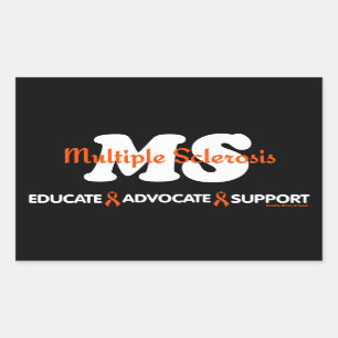Educate Advocate Support...MS Rectangular Sticker