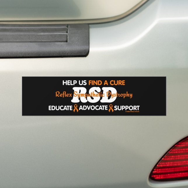 EDUCATE ADVOCATE SUPPORT...RSD BUMPER STICKER (On Car)