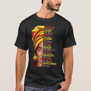 Educate Speak Build Write Think Proud African Men  T-Shirt