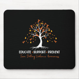 Educate Support Prevent Teen Dating Violence Aware Mouse Pad