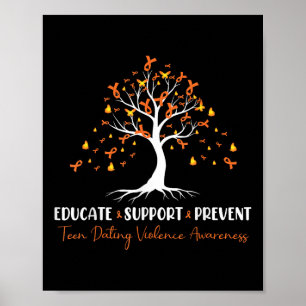 Educate Support Prevent Teen Dating Violence Aware Poster