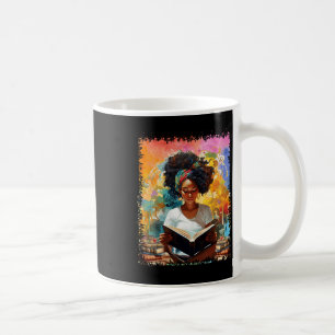 Educated Afro Girl Reading Book Lover Black Histor Coffee Mug