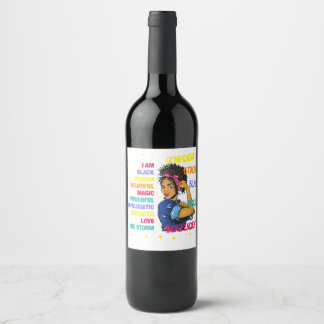 Educated Black Girl Magic  77 Wine Label