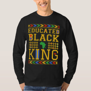 Educated Black KING African Dashiki Black History T-Shirt