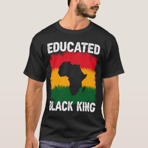 Educated Black King Afrocentric Black History Men T-Shirt