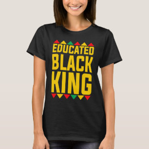 Educated Black King  Boys Afrocentric Black Gradua T-Shirt