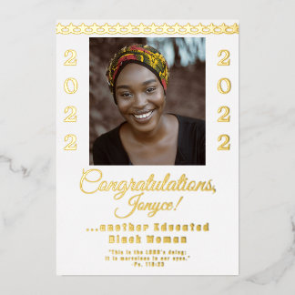 Educated Black Woman 2022 Graduation Announcement