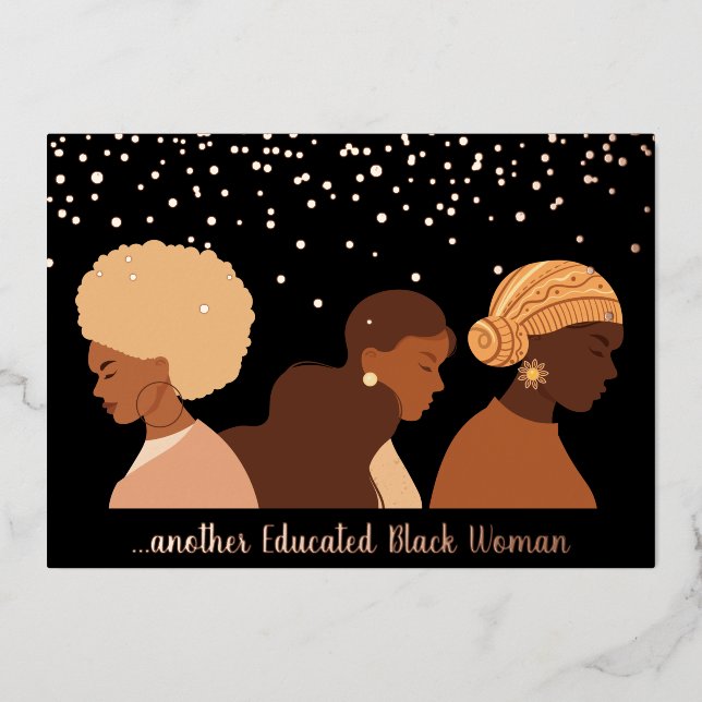Educated Black Woman 2022 Graduation Invitation (Front)