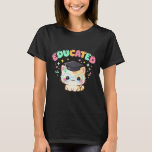 Educated Cat Cl Of 2026 Graduation School Senior M T-Shirt