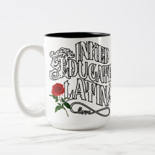 Educated inked Latina Two-Tone Coffee Mug