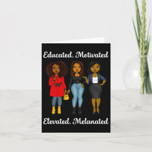 Educated Motivated Black Queen Melanin African Ame Card