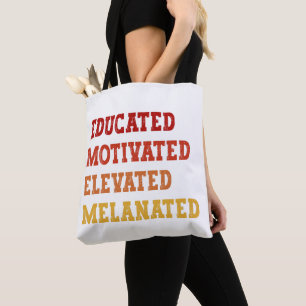Educated Motivated Elevated Melanated Teacher Cool Tote Bag