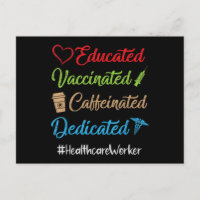 Educated Vaccinated Caffeinated Dedicated