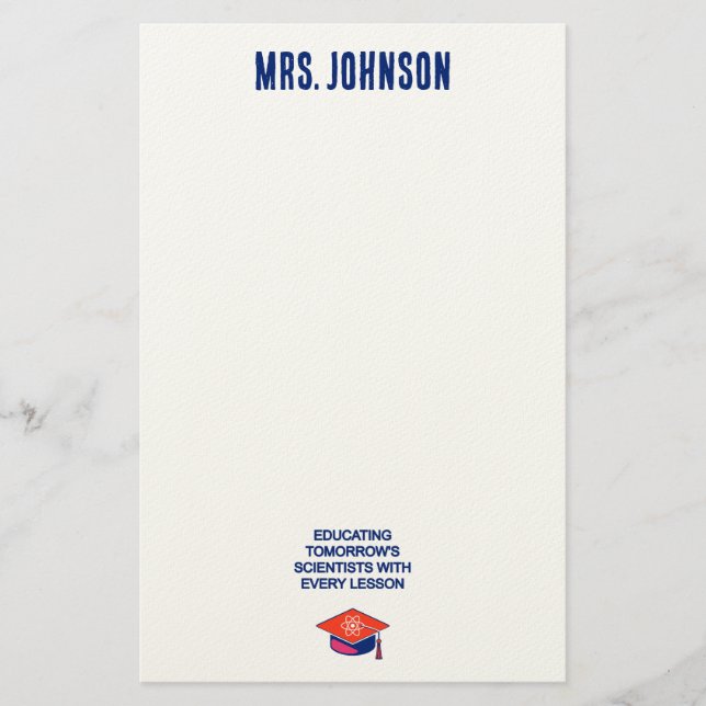 Educating Tomorrow's Scientists Every Lesson Stationery (Front)
