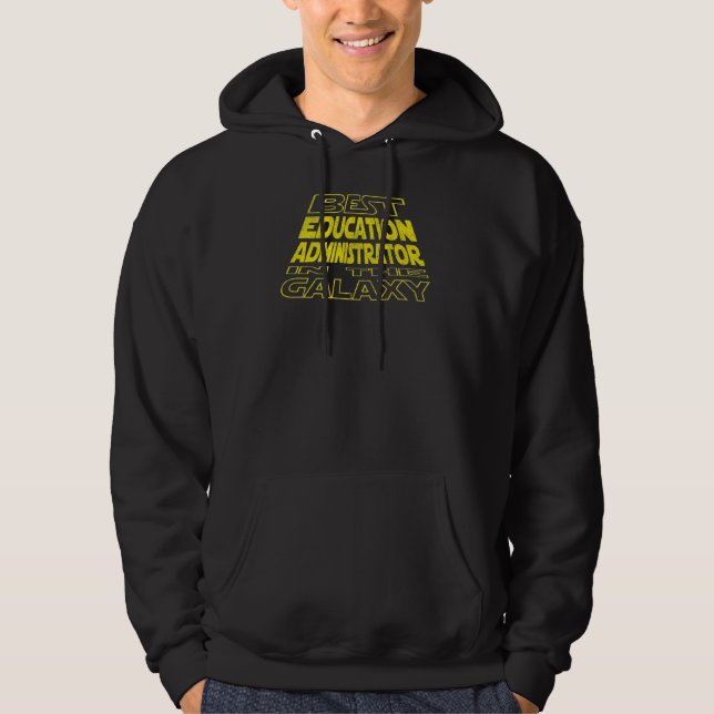 Education Administrator  Space Backside Design Hoodie (Front)