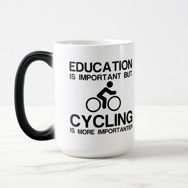 Education and cycling magic mug (Left)