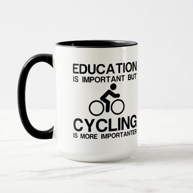 Education and cycling mug (Left)