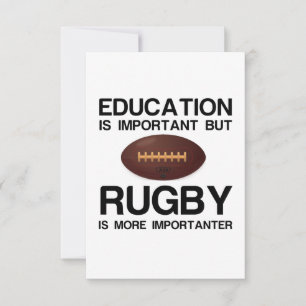 Education and rugby card
