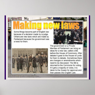 Education, Citizenship Making new laws Poster